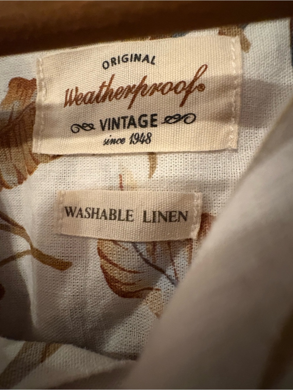 Men’s Weatherproof Vintage Floral Linen button-down, Size Medium - Picture 3 of 3